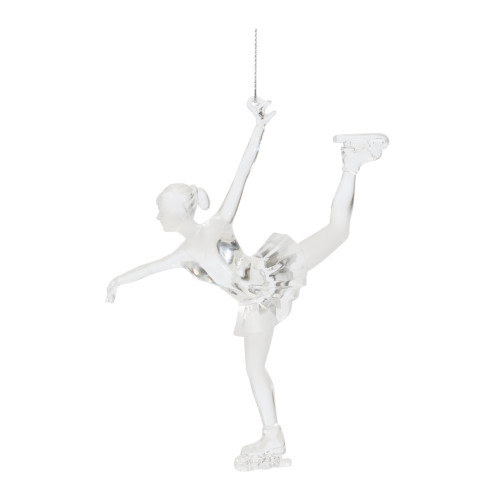 Ice Skating Girl Christmas Ornaments - 5.75" - White - 4ct - IMAGE 1