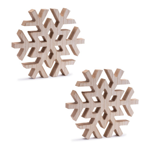 Snowflake Christmas Tabletop Decorations - 12" - Set of 2 - IMAGE 1