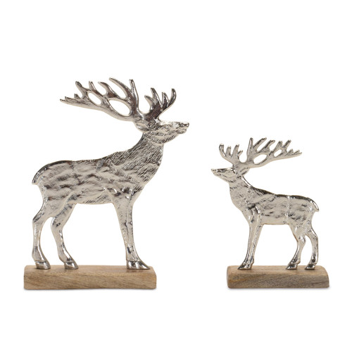 Deer Christmas Tabletop Decorations - 9.5" - Set of 2 - IMAGE 1