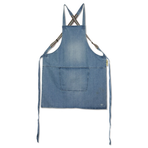 Suspender-Style Unisex Adult Kitchen Apron - 30.75" - Blue - IMAGE 1