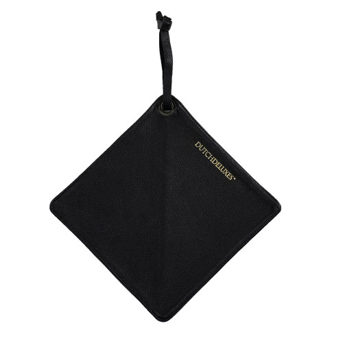 Classic Leather Square Pot Holder - 7.75" - Black - IMAGE 1