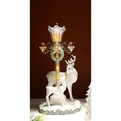 Musical LED Street Lamp with Deer Christmas Decoration - 15.5" - Set of 2 - IMAGE 1
