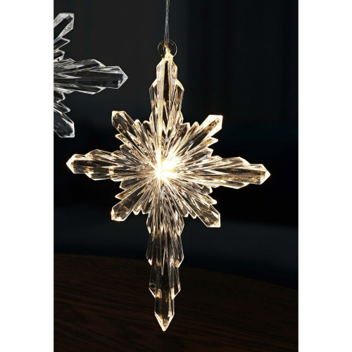LED Lighted Bethlehem Star Hanging Christmas Ornaments - 6.25" - 6ct - IMAGE 1