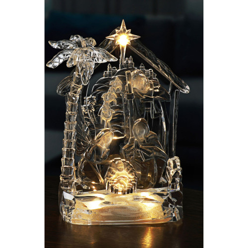 LED Lighted Holy Family Nativity Christmas Scenes - 8.5" - Set of 2 - IMAGE 1