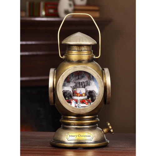 LED Lighted Christmas Lantern Village Decoration - 9.25" - IMAGE 1