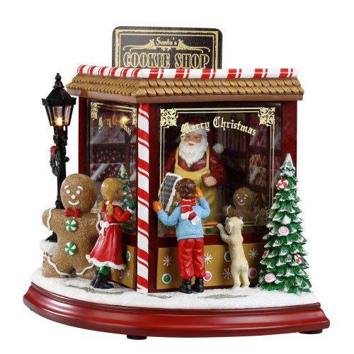 Santa's Cookie Shop Musical Christmas Decoration - 8" - IMAGE 1