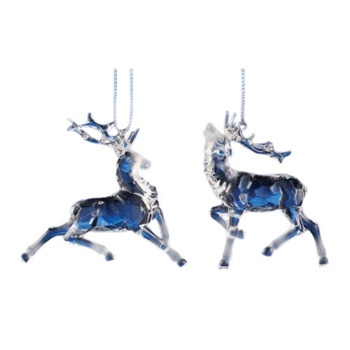 Icy Crystal Reindeer Christmas Ornaments - 2.75" - Club Pack of 12 - IMAGE 1