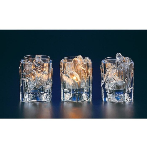 Icy Christmas Nativity Votive Candle Holders - 3.75" - Set of 6 - IMAGE 1