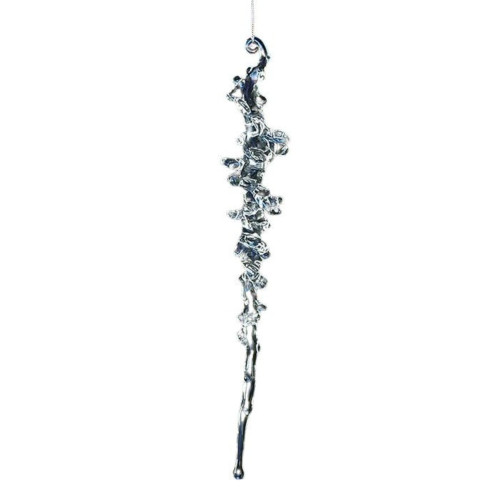 Icy Crystal Christmas Icicle Ornaments - 10" - Set of 6 - IMAGE 1