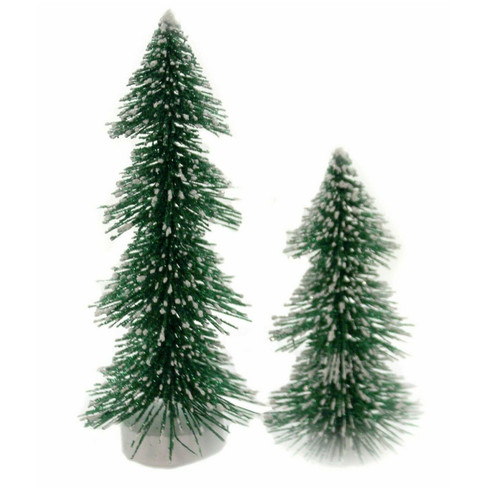 Set of 2 Department 56 Christmas Village Enchanted Pine Trees - IMAGE 1