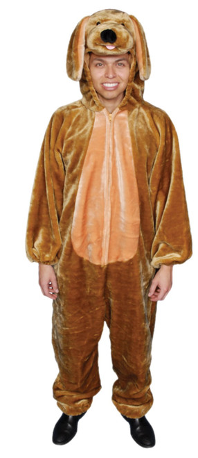 Brown and Black Puppy Unisex Adult Halloween Costume - One Size - IMAGE 1