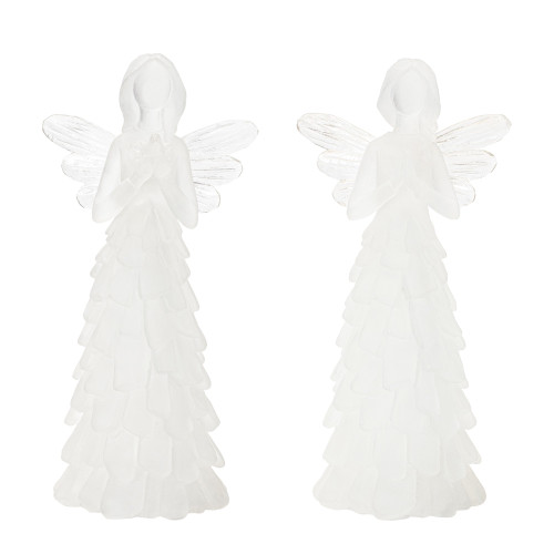 Frosted Angel Figurines - 6.5" - White - Set of 4 - IMAGE 1