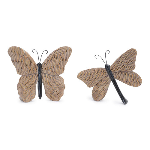 Butterfly and Dragonfly Shelf Sitter Figurines - 7.5" - Set of 4 - IMAGE 1