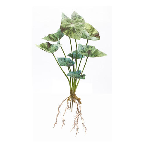 Artificial Caladium Leaf Bushes - 18.5" - Set of 6 - IMAGE 1