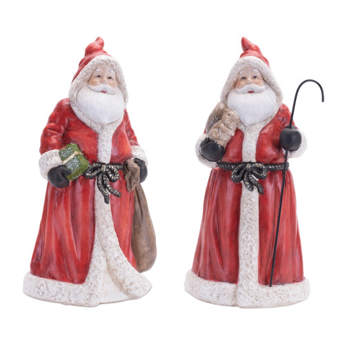 Santa Christmas Figurines - 12.5" - Set of 2 - IMAGE 1
