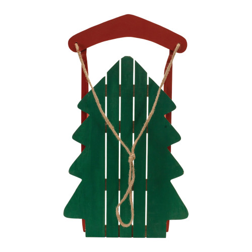 Tree Sled Hanging Christmas Decoration - 29.5" - IMAGE 1