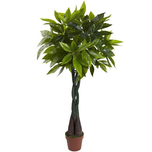 4' Money Artificial Plant in Brown Pot - IMAGE 1