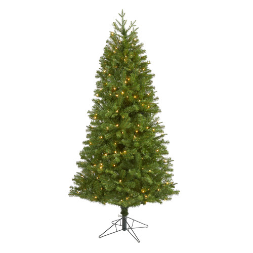 6.5' Pre-Lit Vancouver Spruce Artificial Christmas Tree, Warm Clear LED Lights - IMAGE 1