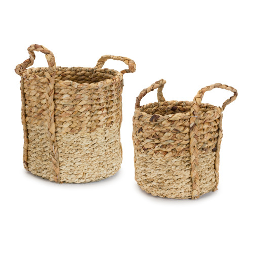 Seagrass Storage Baskets with Handles - 10.5" - Set of 2 - IMAGE 1