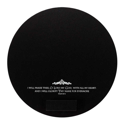 14" Black Bible Quotes Printed Round Chalkboard Wall Plaque - IMAGE 1