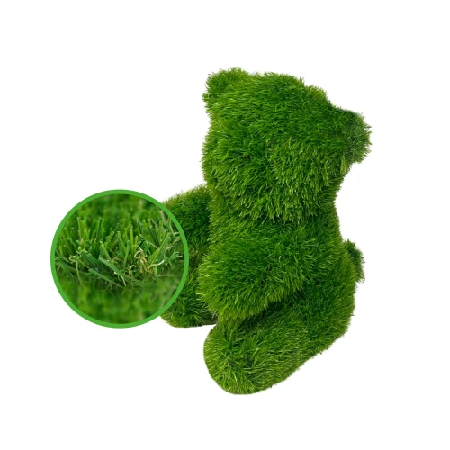 Sitting Bear Artificial Outdoor Patio Garden Turf Topiary - 24" - IMAGE 1