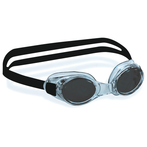 Adult and Youth Fitness Silicone Swimming Goggles - Black - IMAGE 1