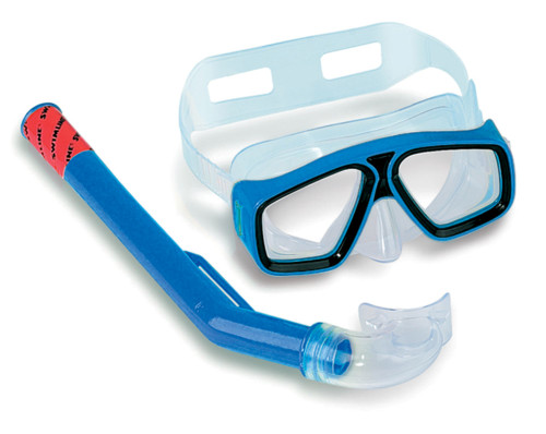 Youth Tetra Thermotech Mask and Snorkel Set - 12" - Blue - IMAGE 1