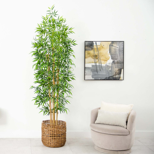 Bamboo Artificial Potted Tree - 9' - Green - IMAGE 1