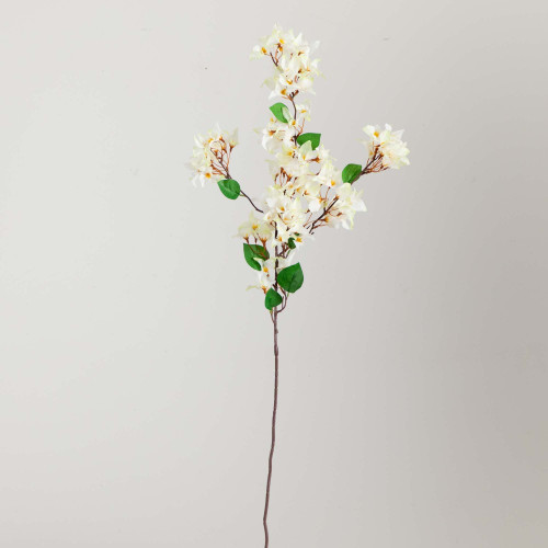 Bougainvillea Flower Artificial Stem Sprays - 47" - White - Set of 3 - IMAGE 1