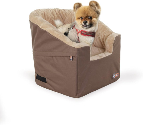 Bucket Booster Dog Car Seat - Small - Tan - IMAGE 1