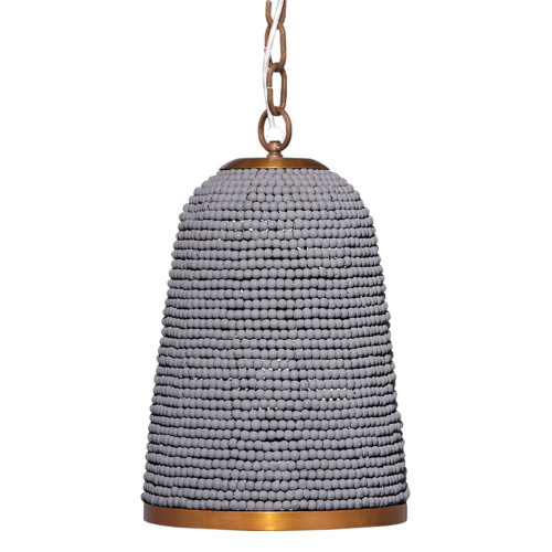 1-Light Beaded Pendant Ceiling Light Fixture - 9.25' - IMAGE 1