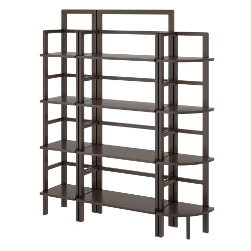 3-Piece Wooden Baker's Rack Set - 70.75" - Brown - IMAGE 1