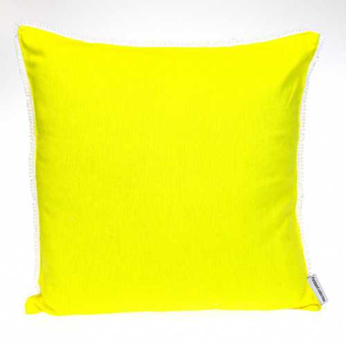 Solid Square Throw Pillow - 20" - Yellow - IMAGE 1