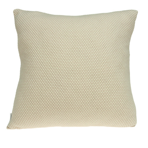 Dotted Square Cotton Throw Pillow - 20" - Beige - IMAGE 1