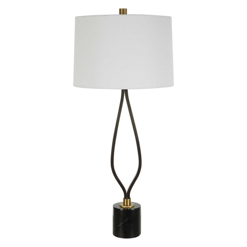 Wishbone Base Table Lamp with Tapered Shade - 36" - Black - IMAGE 1