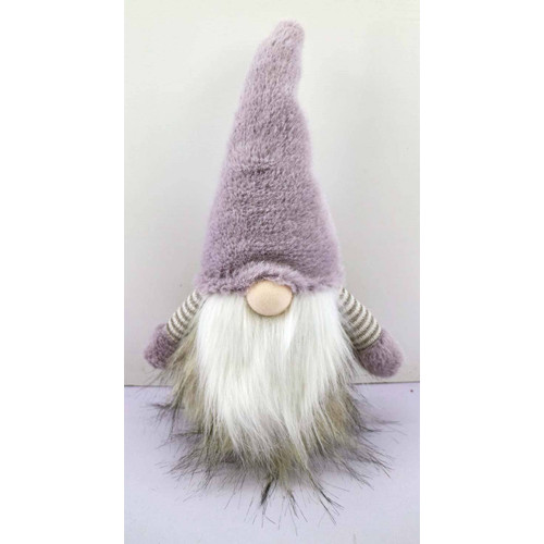 Sitting Gnome Christmas Tabletop Figurine - 12.5" - Purple - IMAGE 1