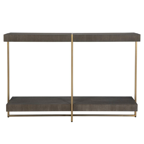 Framed Rectangular Console Table - 47.75" - Gray and Gold - IMAGE 1