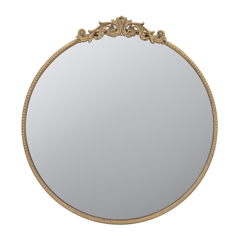 Classic Baroque Style Round Wall Mirror - 32" - Gold - IMAGE 1