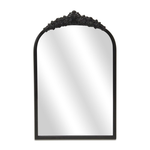 Victorian Framed Rectangular Wall Mirror - 15.75" - Black - IMAGE 1