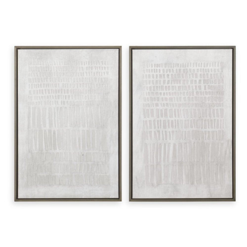 Social Theory Framed Canvas Wall Art - 38" x 26" - Set of 2 - IMAGE 1