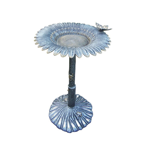 Sunflower Butterfly Bird Bath - IMAGE 1