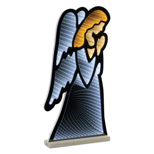 LED 3D Angel Christmas Infinity Mirror - 24.5" - IMAGE 1