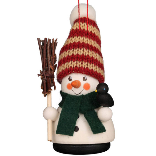 4.25" Brown and White Christian Ulbricht Snowman Ornament Decoration - IMAGE 1