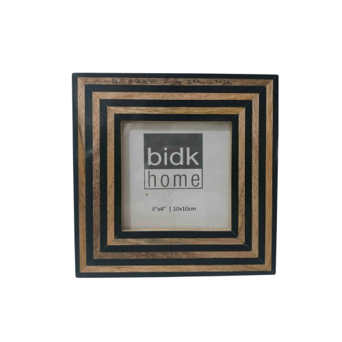 Tiles Square Picture Frame - for 4" x 4" Photo - Black and Brown - IMAGE 1