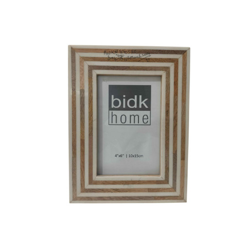 Tiles Rectangular Picture Frame - for 4" x 6" Photo - Brown and White - IMAGE 1