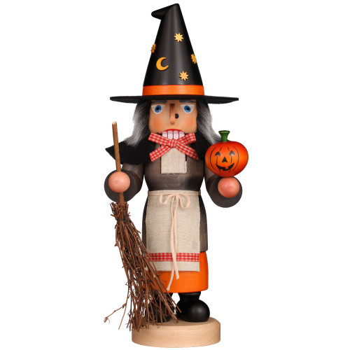 19.5” Halloween Witch Handmade Wooden Nutcracker - IMAGE 1