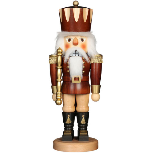 17" Black and Brown Christian Ulbricht Nutcracker King Natural Decoration - IMAGE 1