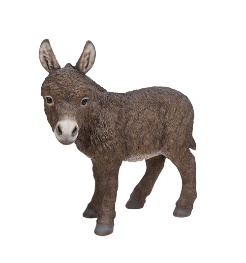 20.5" Standing Donkey Looking Left Outdoor Garden Statue - IMAGE 1