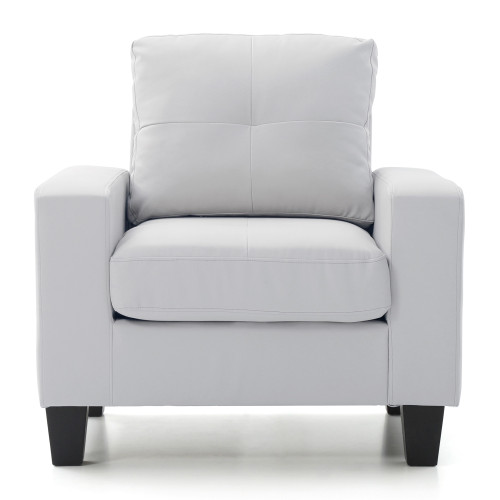 Pocket Coil Seating Accent Chair - 36" - White - IMAGE 1