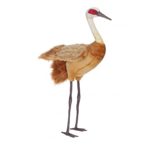 Handcrafted Standing Crane Plush Stuffed Animal -  30" - Set of 2 - IMAGE 1